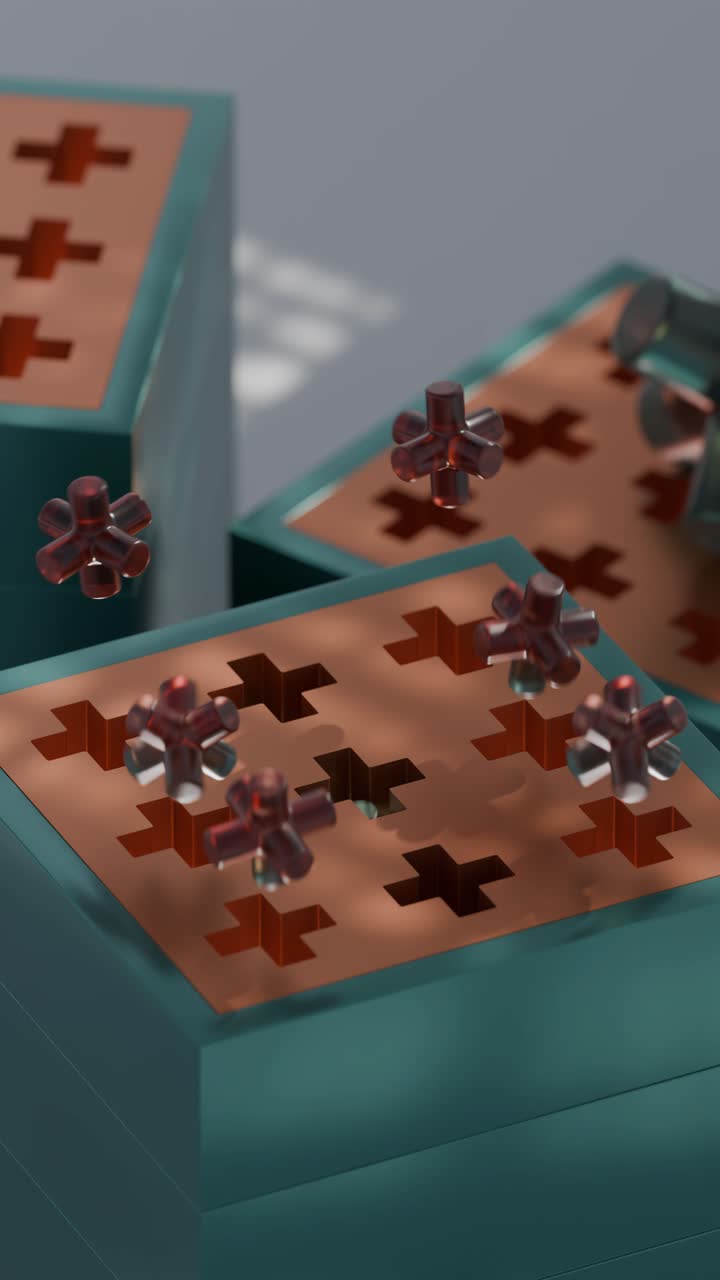 Abstract Geometric Art with Crosses