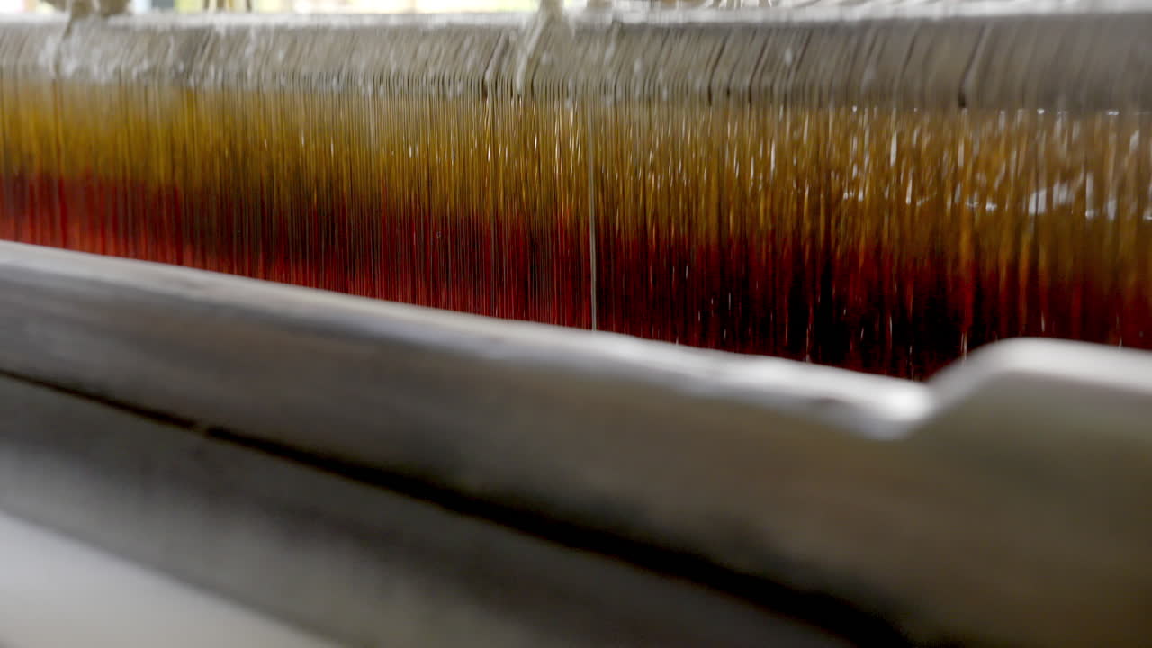 Indian traditional handloom wooden weaving machine