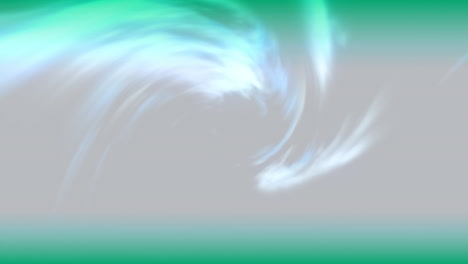 swirling green and white animation over gray background