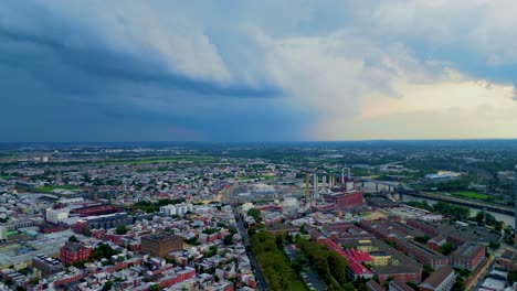 Antes-De-La-Tormenta,-Sur-De-Filadelfia,-Cielos-Dramáticos,-Huracán