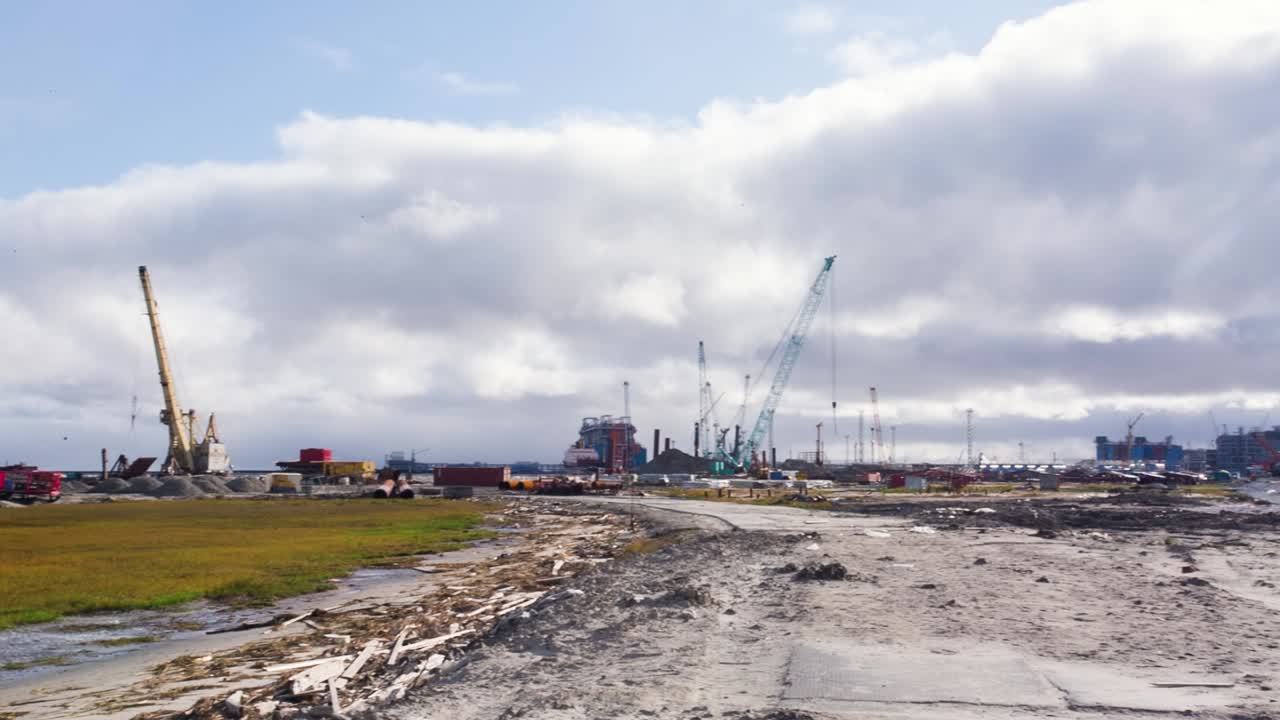 sitio de construcción industrial del ártico