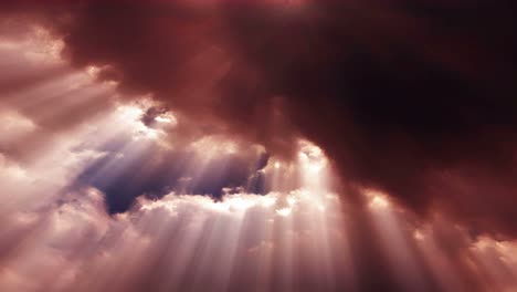 Sunbeams-Through-Pink-Time-Lapse-Clouds-(Loop)