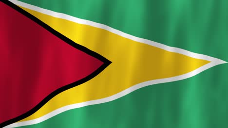guyana flag country animation 3d symbol design waving in wind movement national patriotism world culture emblem banner republic caribbean south america triangle red yellow green