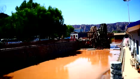 Zeitrafferaufnahme-Des-Gelben-Jangtse-Flusses-In-China-In-Xian