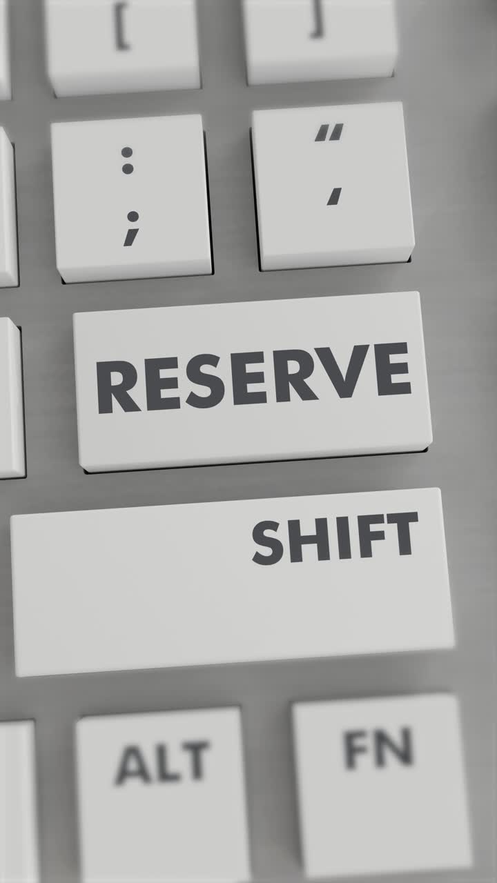presionar el botón de reserva en el teclado vídeo vertical