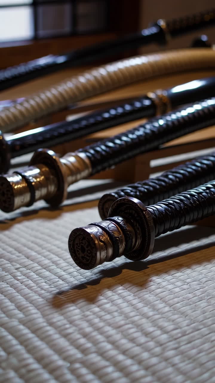 Close-up of Japanese Swords