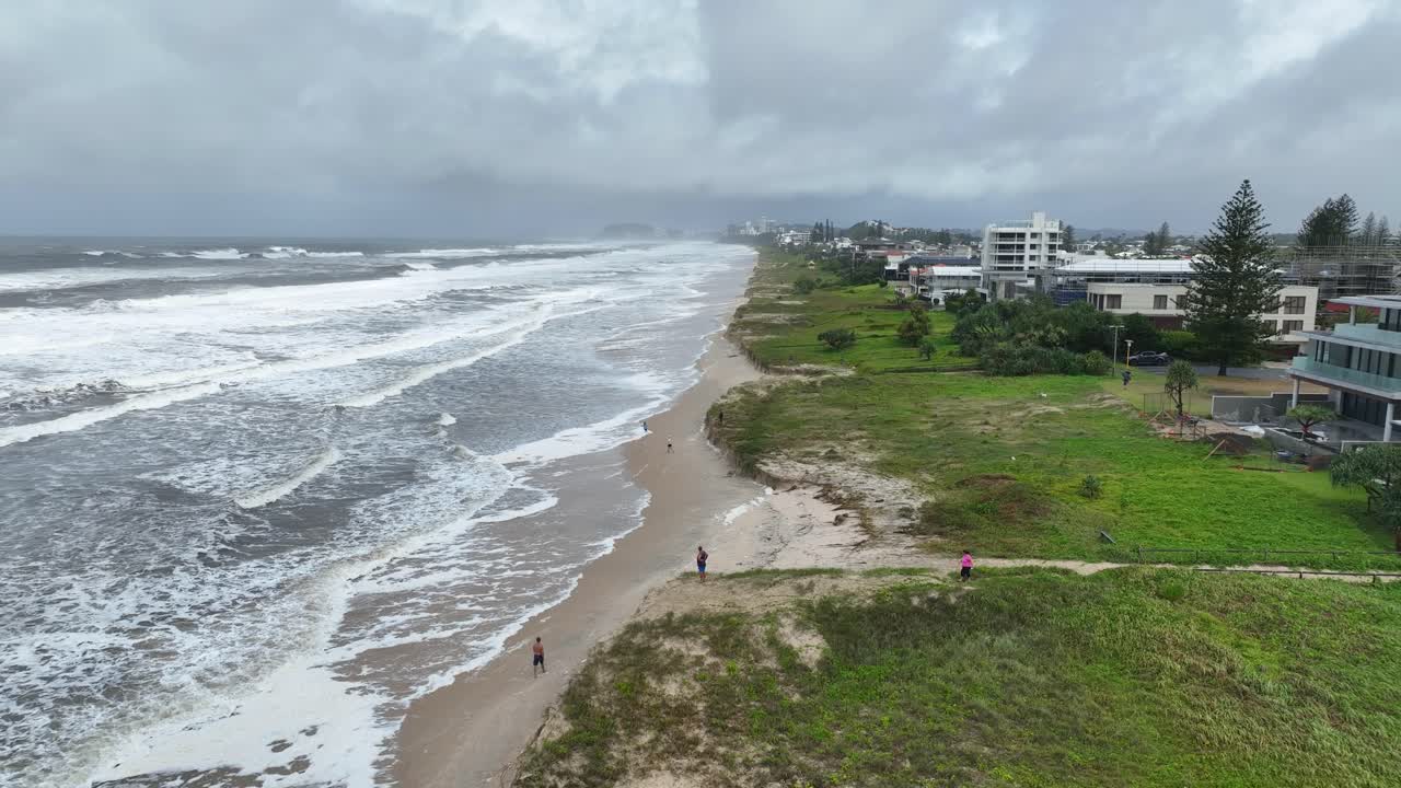 Looking South flying North along the cyclone ravaged Coastline