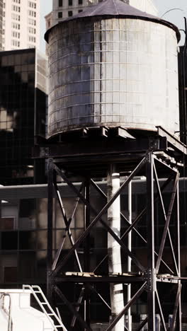 vintage water tower in a city