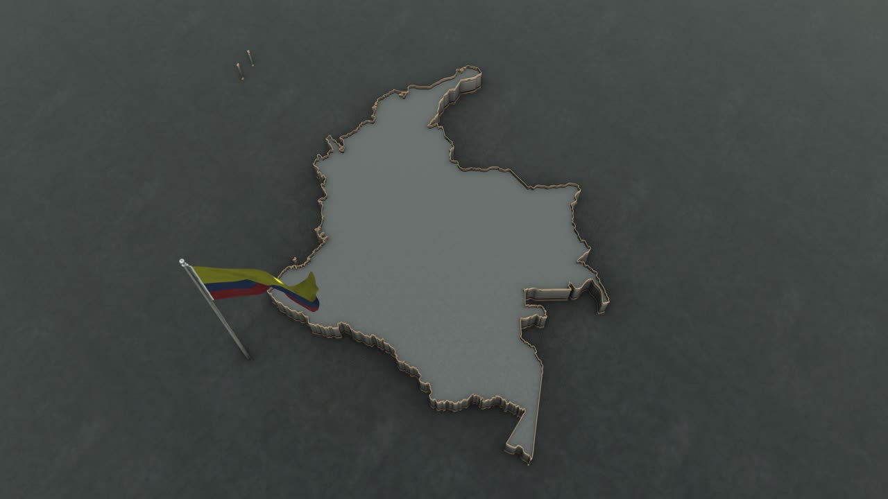 mapa de colombia y fondo de la bandera 4k