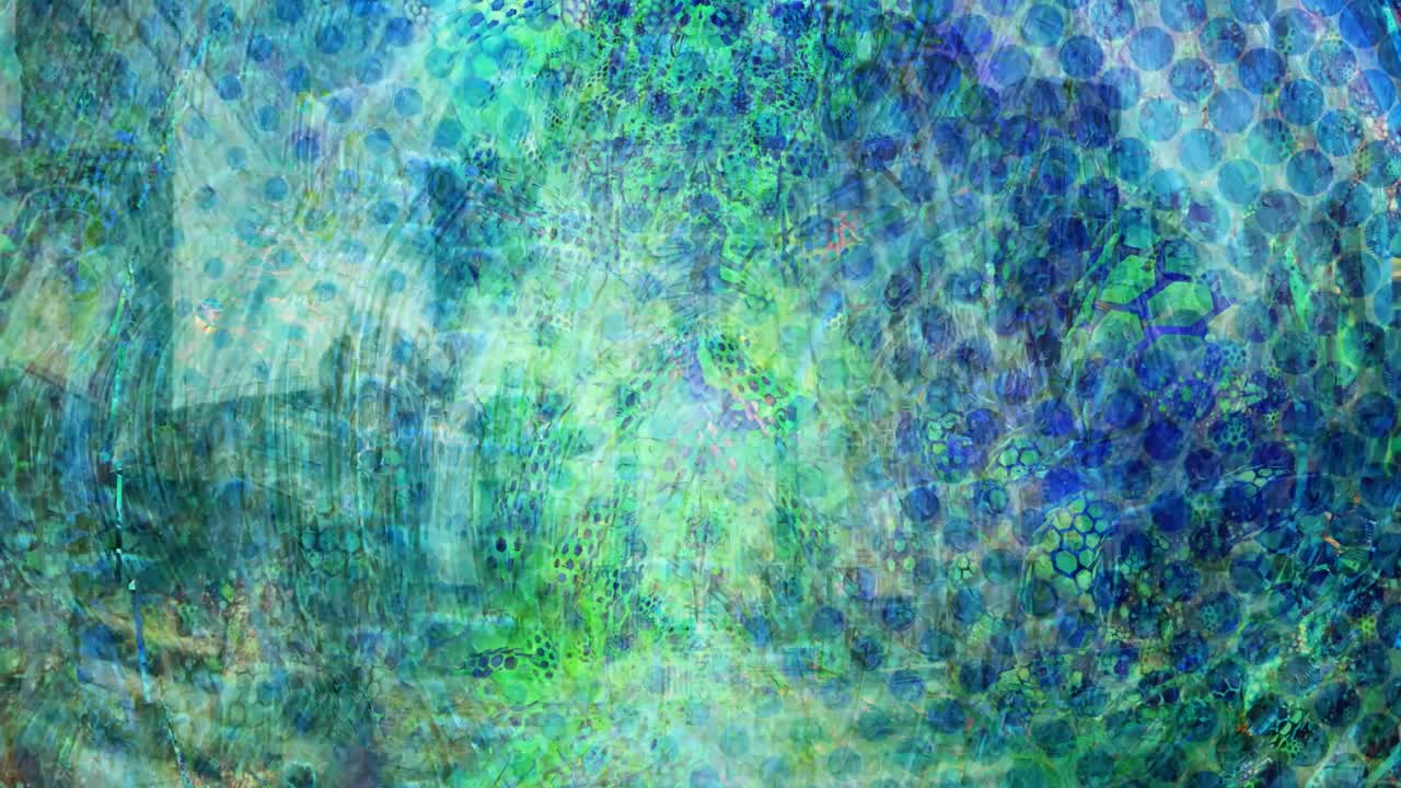 textura de ectoplasma verde y púrpura viscoso con puntos de polca - animación de fondo de movimiento de bucle sin costuras de 4k