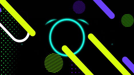 animación de formas abstractas vibrantes que se mueven sobre un fondo negro