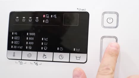 washing machine control panel
