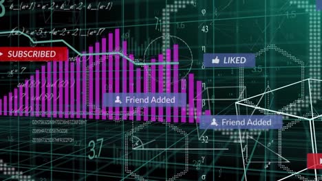 animation of data processing and statistics