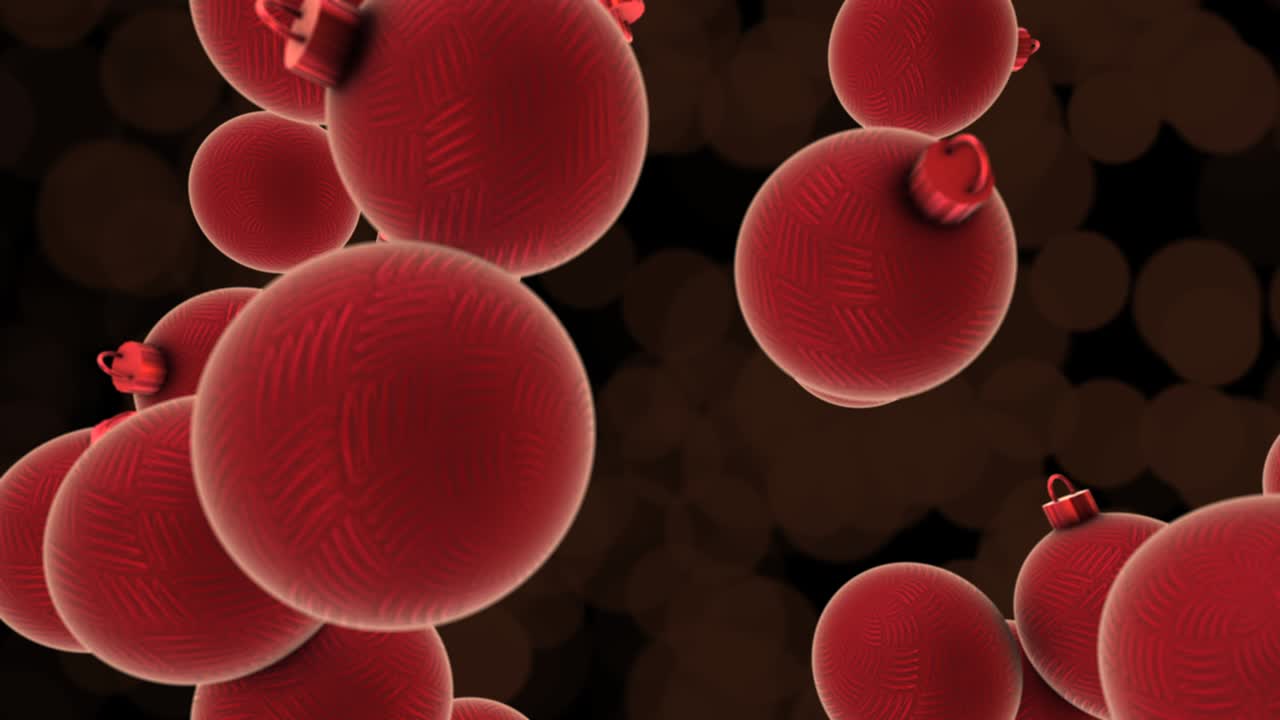 hermosas bolas de vidrio de navidad animación de fondo