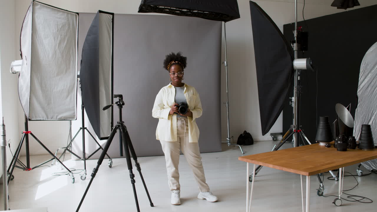 Photographer in studio