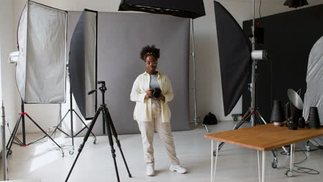 fotógrafo en el estudio