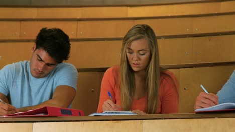 Schüler-Sitzen-Beim-Lernen-Nebeneinander