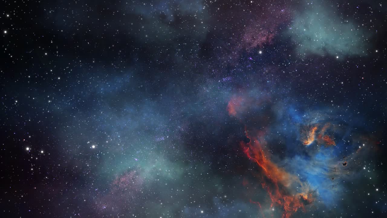 moving nebula in space, background fantasy