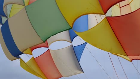 colorful parasail canopy in flight