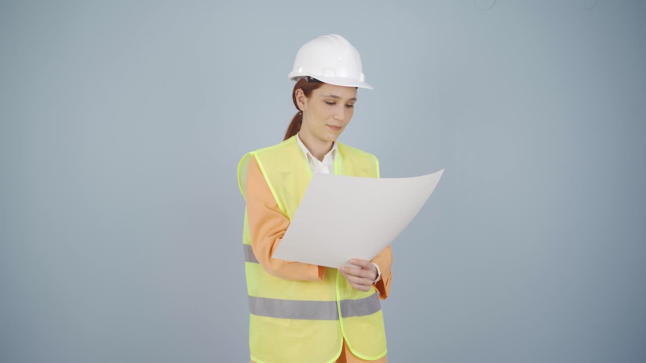 엔지니어가 카메라에 손을 흔들고 있습니다.