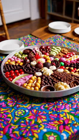 assorted candy platter