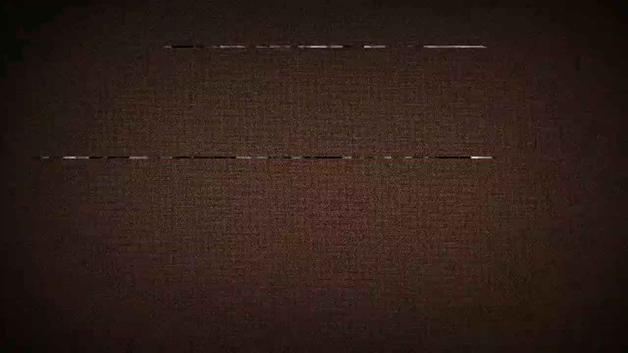 Linee statiche digitali tremolanti su uno sfondo marrone scuro