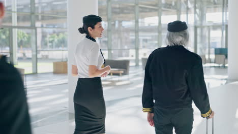 Travel,-pilot-and-journey-with-people-in-airport