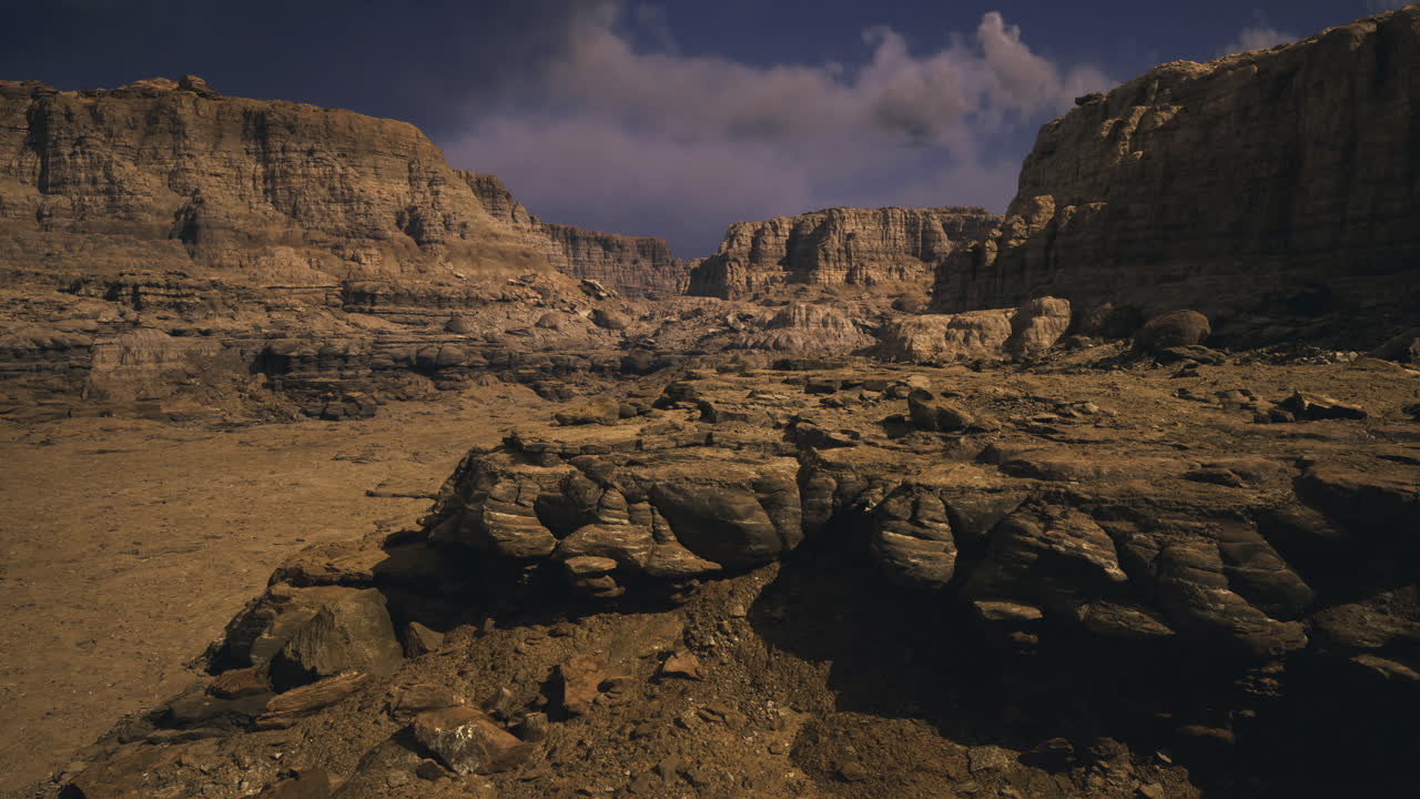 Majestic rocky landscape showcasing cliffs and dramatic cloud formations