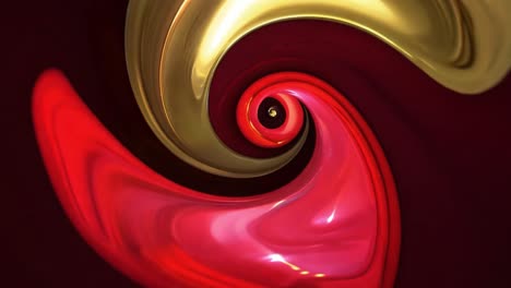 Abstract Red and Gold Metallic Swirl Vortex
