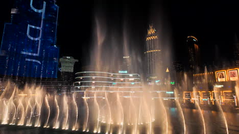 dubai fountain at night