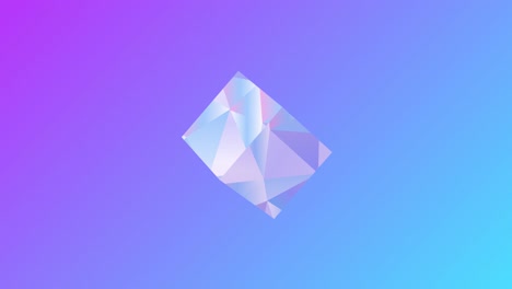 cubo abstracto renderizado en 3d con gradiente color holográfico del holograma elemento de diseño decorativo geométrico bloque cuadrado realista estilo retroonda 4k imágenes animadas en bucle, fondo