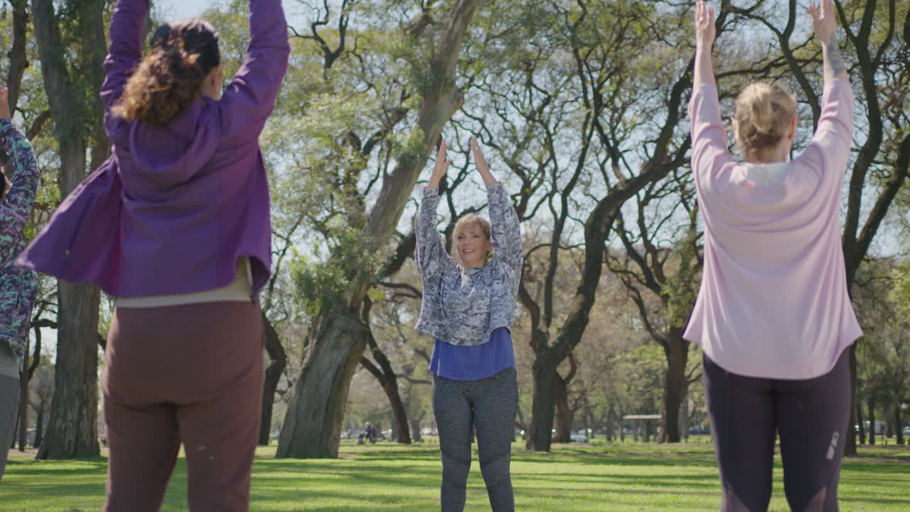 Group Outdoor Yoga or Fitness Class in Park