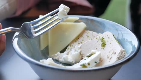 selection of cheese and turkish delight