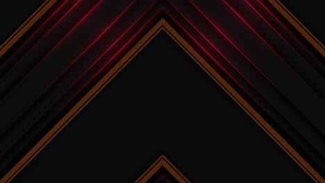 abstract dark geometric background with red neon lines