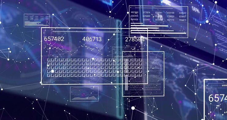 Digital Data Visualization with Network Connections and Financial Analytics