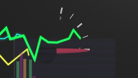 animation of data processing over car panel