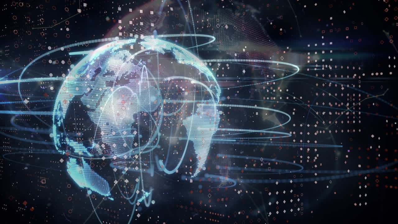 Animation of diverse data processing over globe