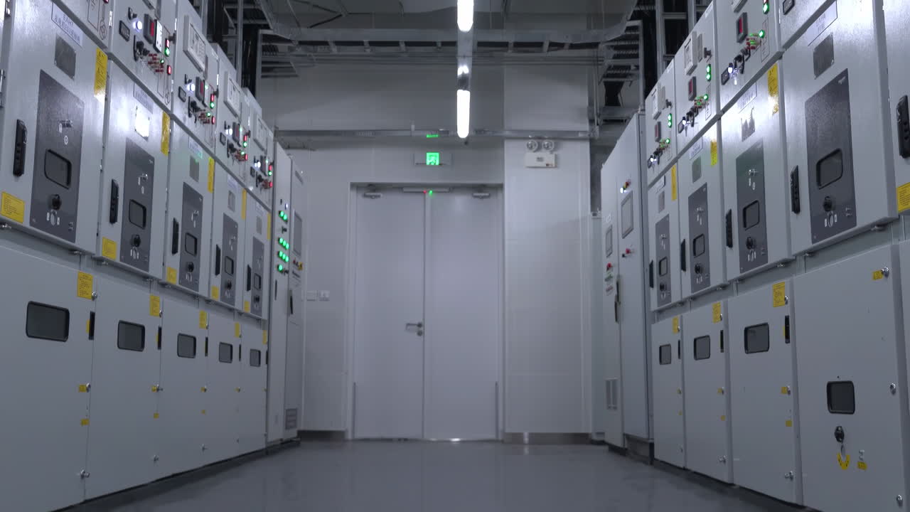 Innovative designs for secure storage room, medium, high voltage switcher, equipment, panel to control and protect electrical equipment system by fuse, circuit breaker, control panel at power factory