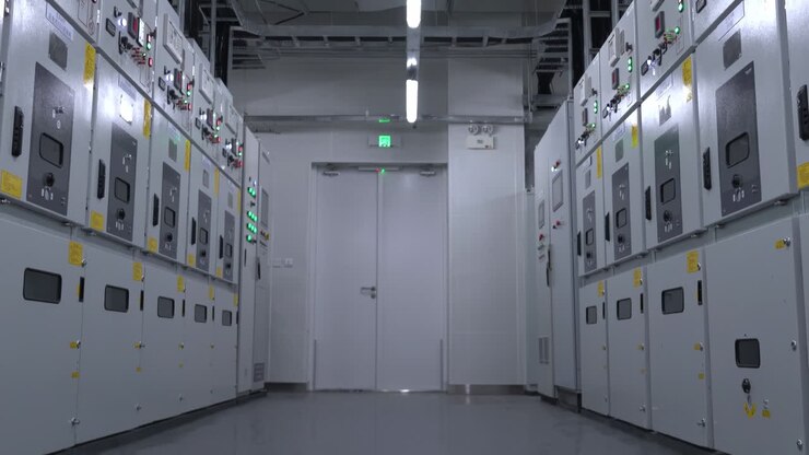 Innovative designs for secure storage room, medium, high voltage switcher, equipment, panel to control and protect electrical equipment system by fuse, circuit breaker, control panel at power factory