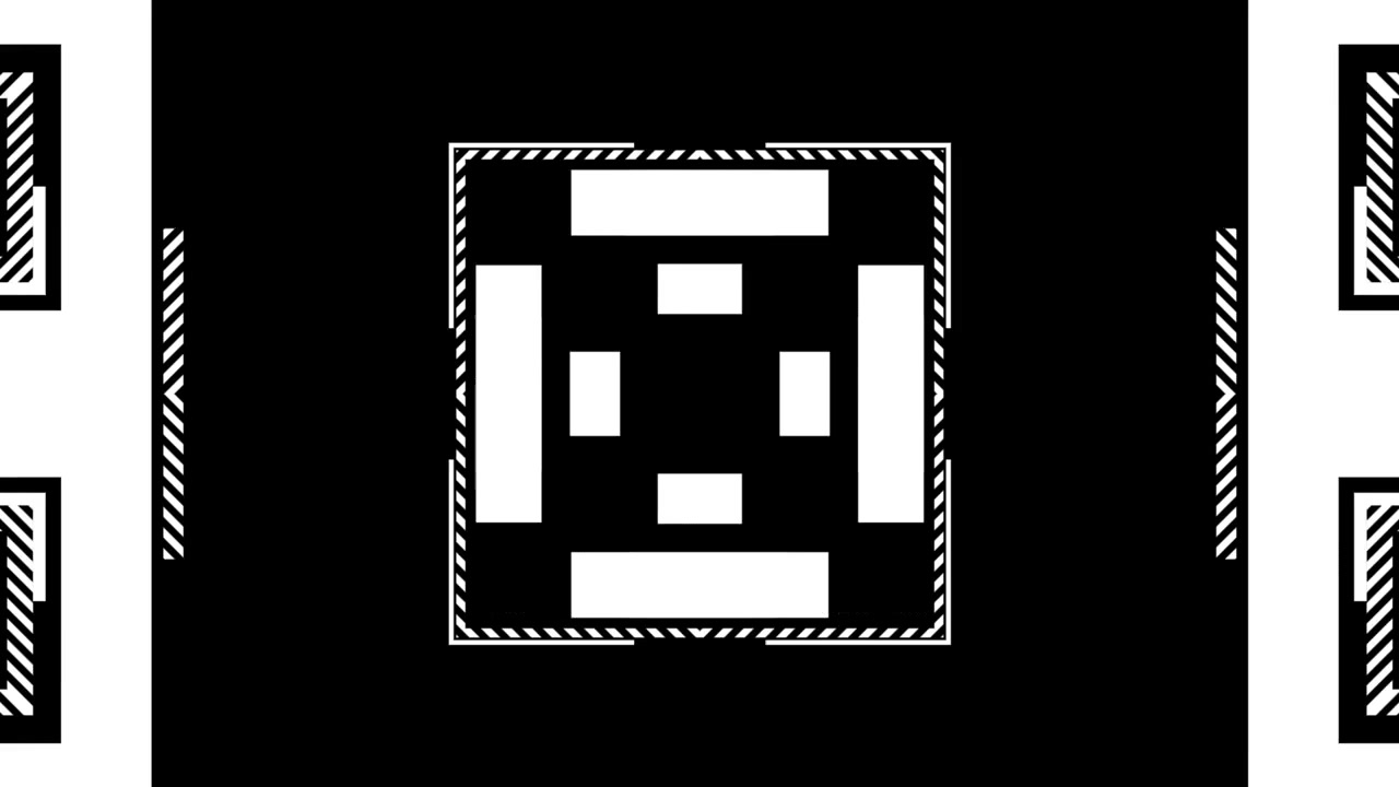 Dynamic Expanding and Contracting Black and White Geometric Pattern