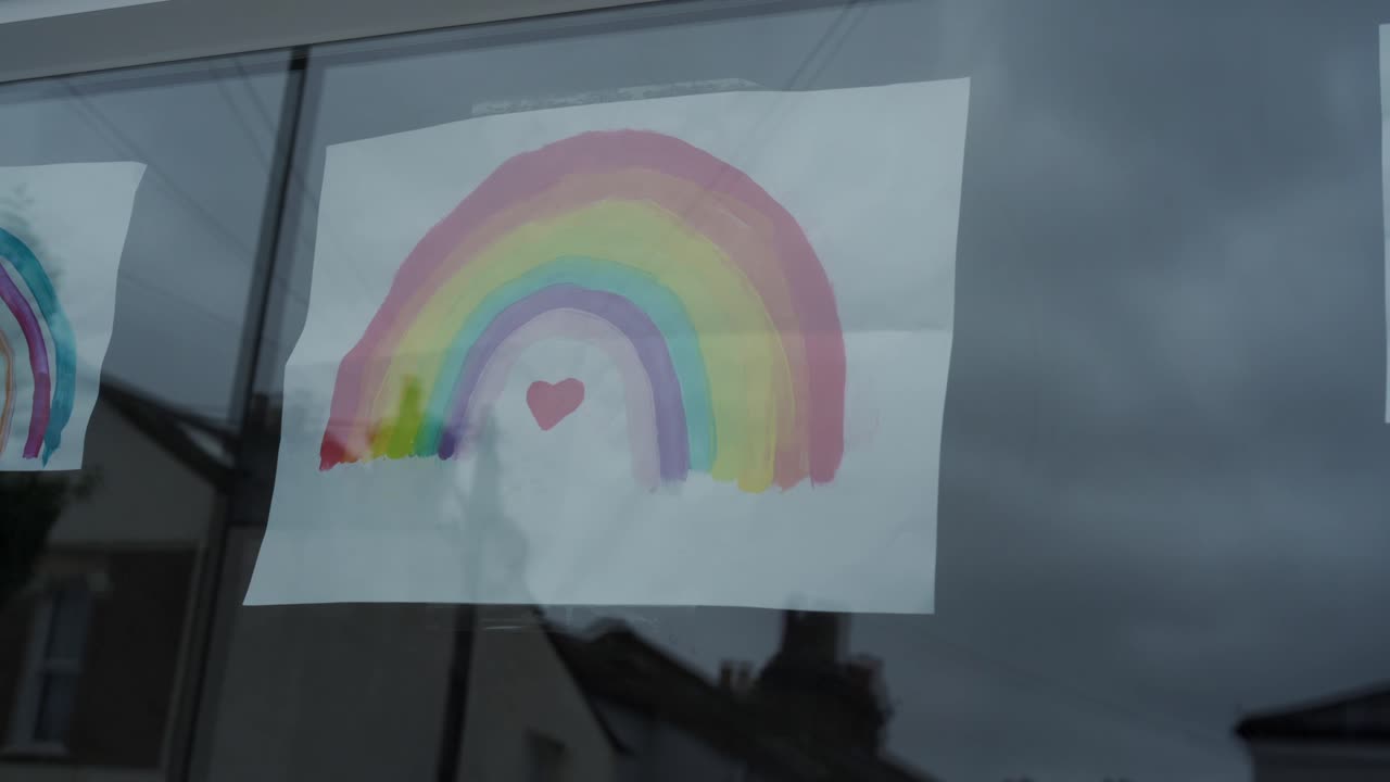 Rainbow Drawings in Windows: A Symbol of Hope During Lockdown
