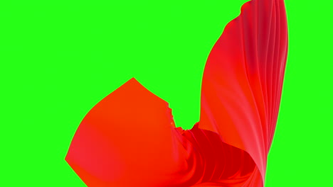 flowing cloth, red wave silk with screen background, 3d rendering.