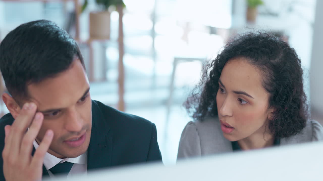 negocios, empleados y mujer con hombre