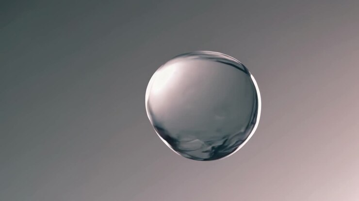 Sfera di vetro fluttuante.