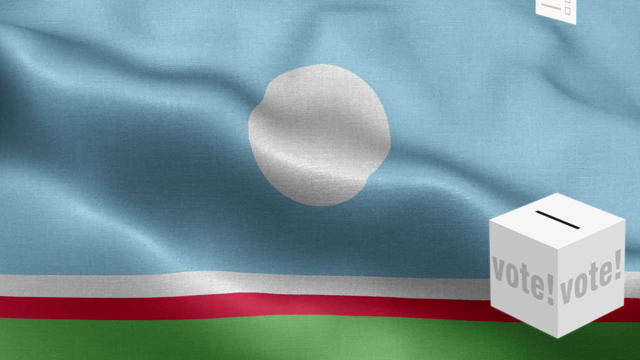 사카 공화국을 위한 투표용지 선택 - 발 앞에 있는 투표용지 - 선거 - 투표 - 사카 공화국의 발 - 사카공화국의  발 높은 세부 사항 - 국가 발 사카 공화국 파동 패턴 루프 가능한 요소