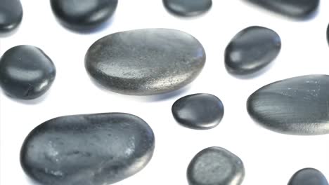 black pebbles rotating