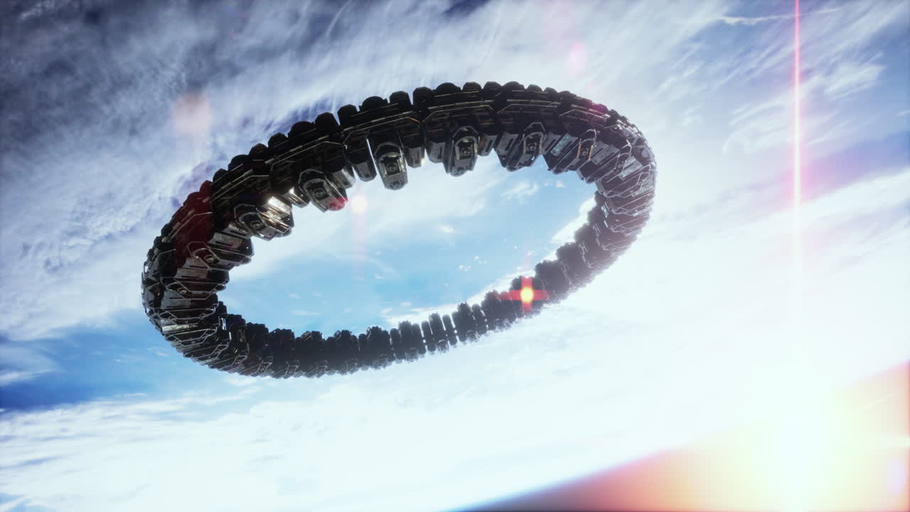 지구 근처의 외계인 모체선 nasa에 의해 제공 된 요소