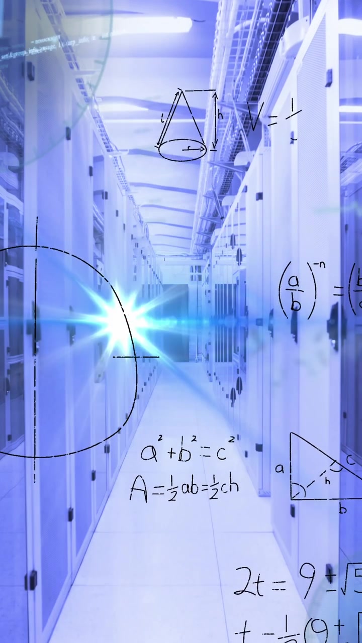 Animated Mathematical Formulas and Scientific Equations in a Data Center