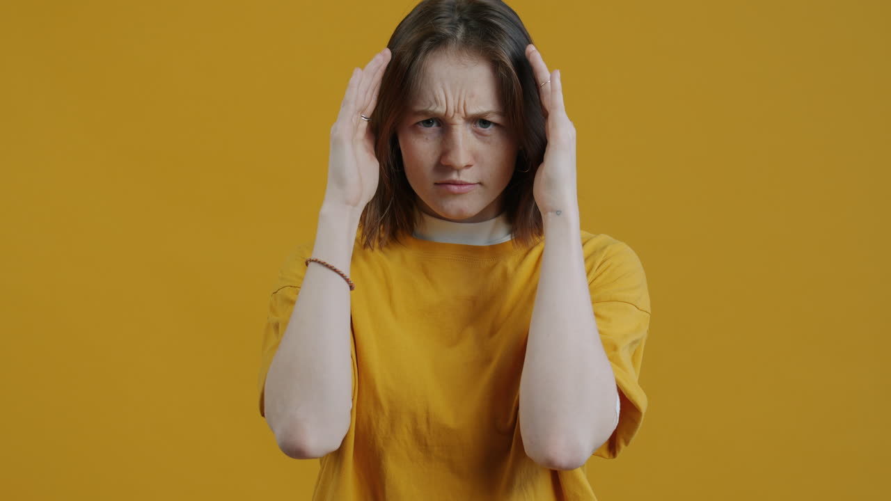 Woman Posing with Different Expressions