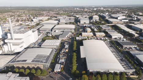aerial view of a large industrial area